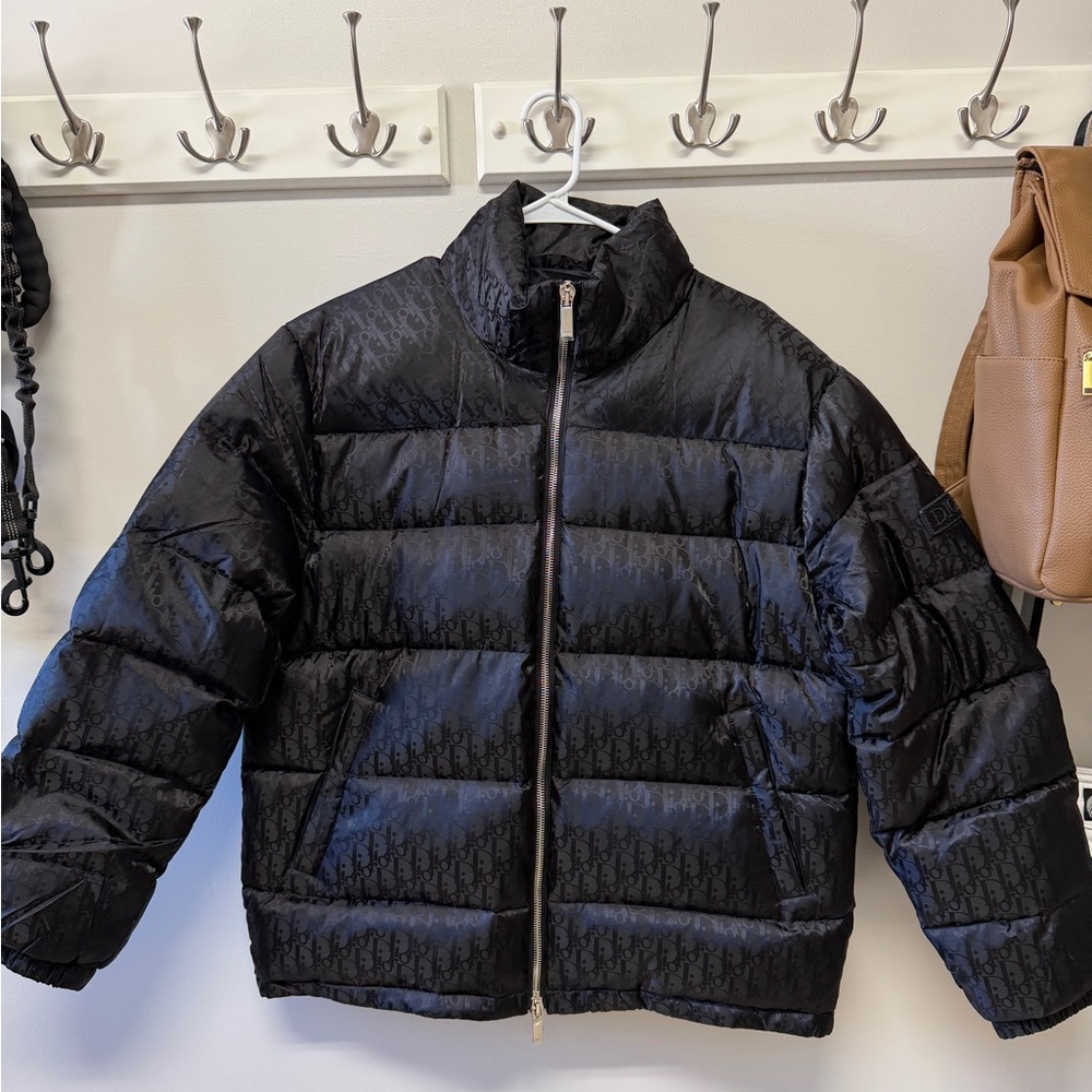 THRIFTED Dior Monogram Black Puffer Jacket